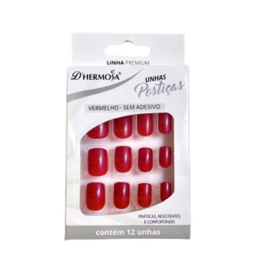 SET DE UÑAS POSTIZAS ROJAS D’HERMOSA