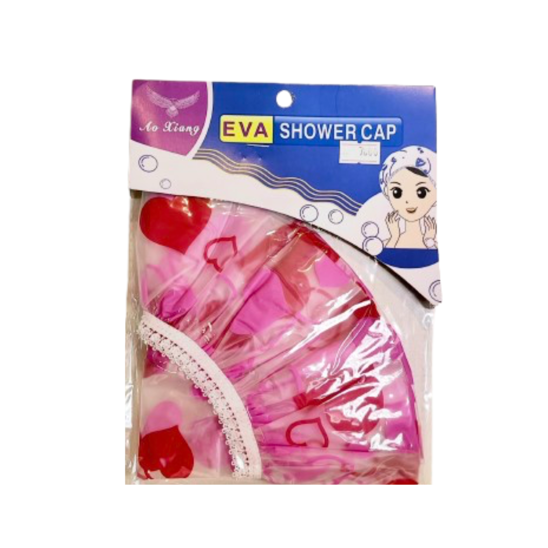 GORRO DE BAÑO EVA CON DISEÑO DE CORAZONES